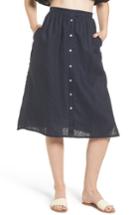 Women's Faithfull The Brand Seine Linen Midi Skirt - Blue