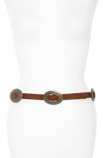 Women's Hinge Concho Faux Leather Belt