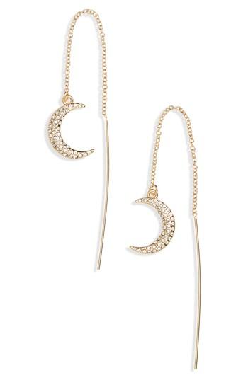 Women's Bp. Crystal Moon Threader Earrings