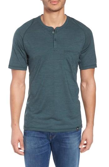 Men's Smartwool Everyday Exploration Short Sleeve Henley - Green