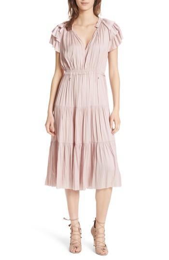 Women's Ulla Johnson Blaire Satin Dress - Red
