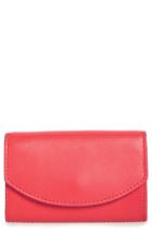 Women's Skagen Leather Card Case - Red