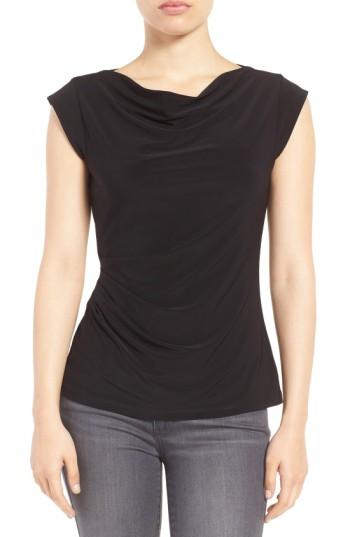 Women's Anne Klein Cowl Neck Shell - Black