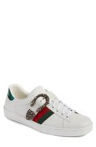Men's Gucci New Ace Dionysus Buckle Low Top Sneaker Us / 7uk - White
