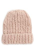 Women's Nirvanna Designs Chunky Knit Slouchy Wool Cap - Pink