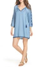 Women's Tommy Bahama Embroidered Chambray Cover-up Dress - Blue