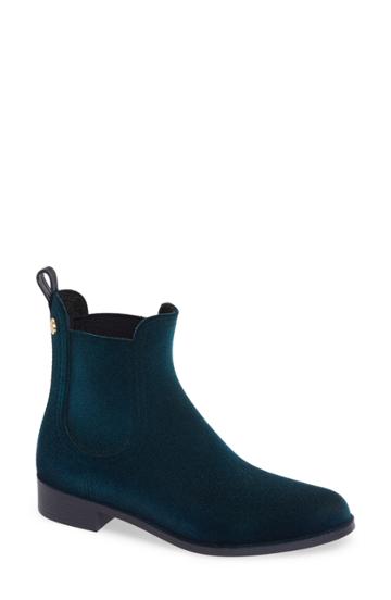 Women's Lemon Jelly Velvety Waterproof Chelsea Bootie Us / 39eu - Blue