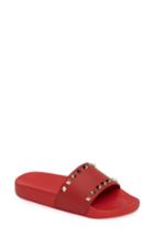 Women's Valentino Garavani Rockstud Slide Sandal Us / 35eu - Red