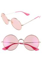 Women's Ray-ban The Ja-jo 55mm Round Sunglasses - Rose