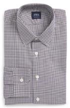 Men's John W. Nordstrom Traditional Fit Check Dress Shirt .5 - 33 - Brown
