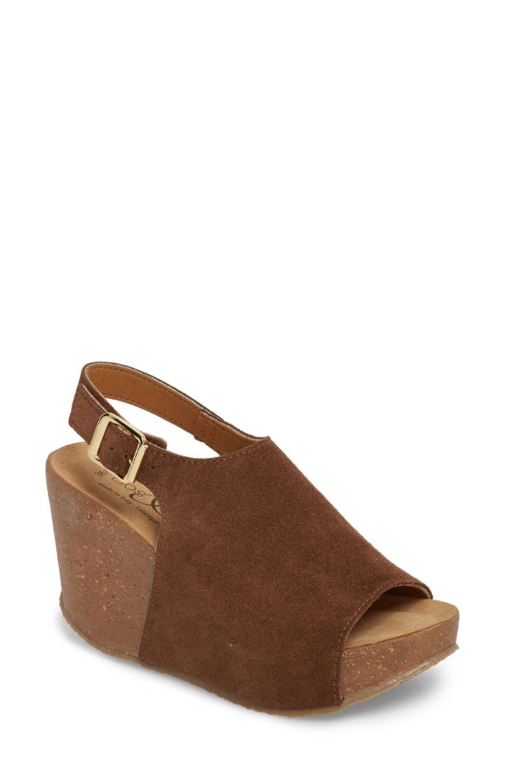 Women's Bos. & Co. Sheila Platform Wedge Sandal -9.5us / 40eu - Brown