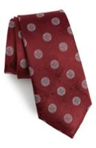 Men's Nordstrom Men's Shop Murray Medallion Silk Tie, Size - Red