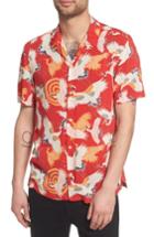 Men's Allsaints Tsuru Regular Fit Short Sleeve Sport Shirt - Red
