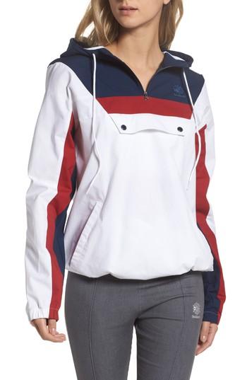 Women's Reebok Cotton Anorak Hoodie - White