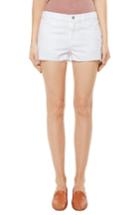 Women's J Brand Raw Hem Denim Shorts - White