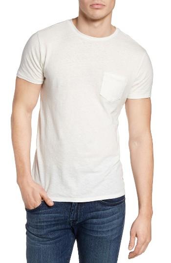 Men's Scotch & Soda Slub Linen T-shirt - White