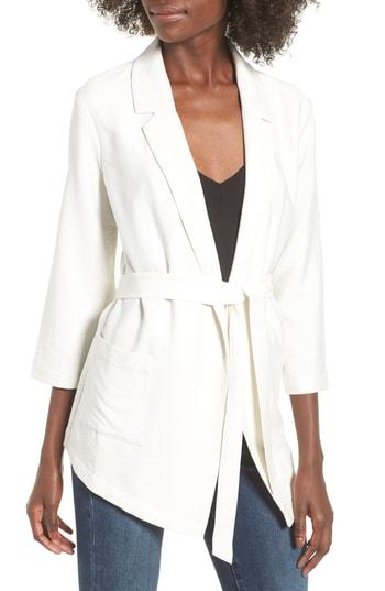 Women's Leith Belted Jacket, Size - Ivory