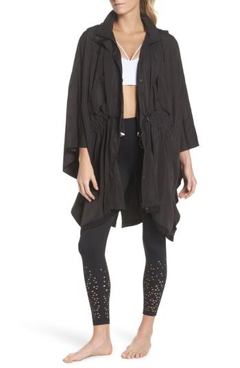 Women's Blanc Noir Stormie Poncho, Size - Black