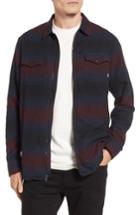 Men's Vans Brewster Zip Flannel Shirt - Burgundy