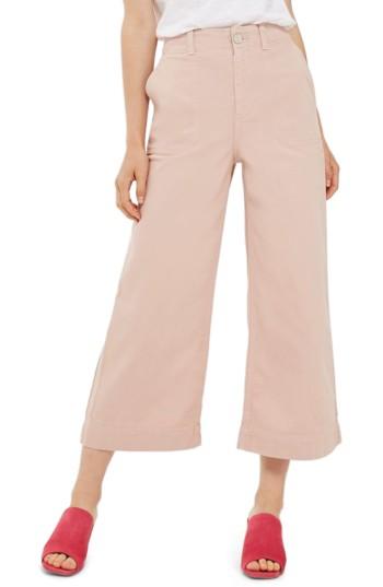 Women's Topshop Sailor Crop Trousers Us (fits Like 0) - Pink