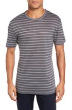Men's Slate & Stone Stripe Linen T-shirt