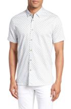 Men's Ted Baker London Newfone Trim Fit Chambray Sport Shirt (m) - White