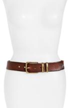Women's Frye Addison Leather Belt - Dark Brown