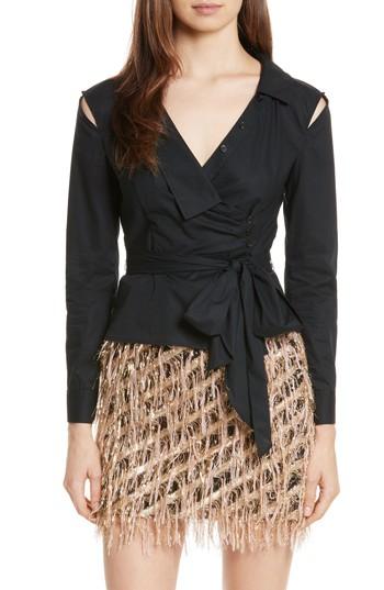 Women's Milly Kiki Cross Dye Top - Black