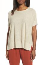 Women's Eileen Fisher Tencel & Merino Wool Top, Size - Beige