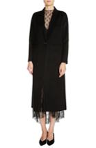 Women's Maje Long Double Face Wool Blend Coat - Black