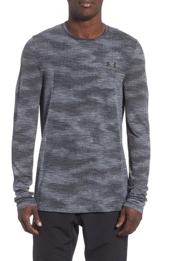 Men's Under Armour Siphon Long Sleeve Camo T-shirt - Grey