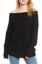 Women's Kendall + Kylie Off The Shoulder Tunic Sweater - Black