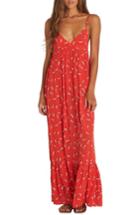Women's Billabong Flamed Out Print Maxi Dress - Red