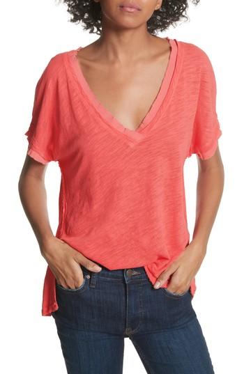 Women's Free People Take Me Tee - Coral