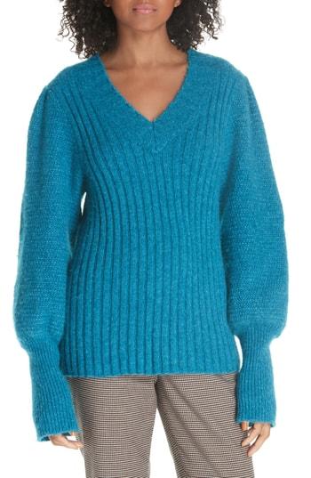 Women's Rebecca Taylor Lofty Alpaca Wool Blend Sweater - Blue/green