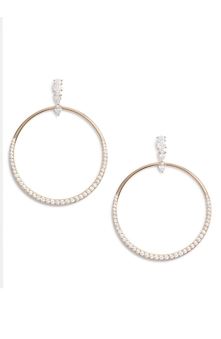 Women's Nadri Fete Gradient Cubic Zirconia Hoop Earrings