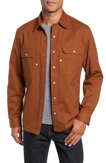 Men's J.crew Wallace & Barnes Stretch Duck Canvas Shirt Jacket - Brown