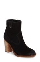 Women's Kelsi Dagger Brooklyn Legion Bootie With Faux Shearling Lining .5 M - Black