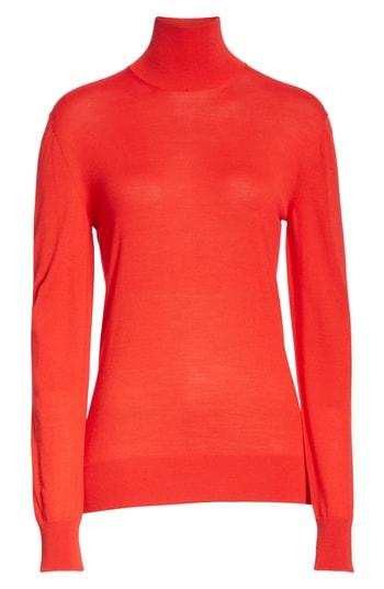 Women's Kwaidan Editions Merino Wool Turtleneck Sweater Us / 38 Fr - Red