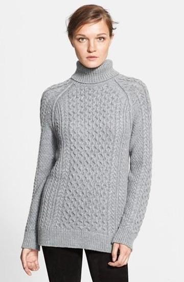 Vince Cable Knit Turtleneck Sweater