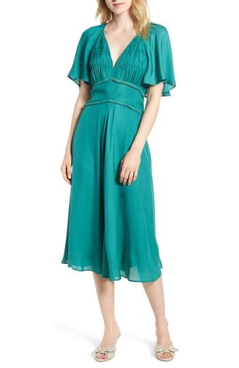 Women's Chelsea28 Ruched Bodice Midi Dress, Size - Blue/green