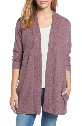Women's Caslon Open Knit Cardigan - Burgundy