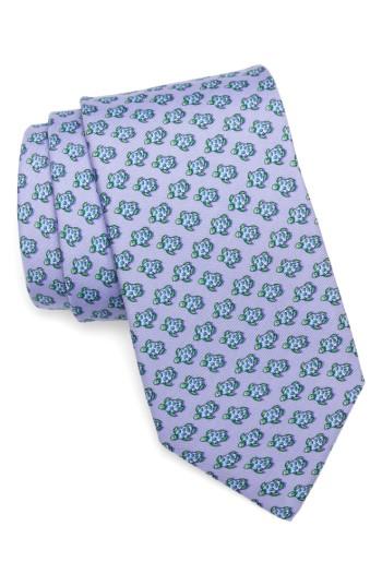 Men's Vineyard Vines Turtle Silk Tie, Size - Purple