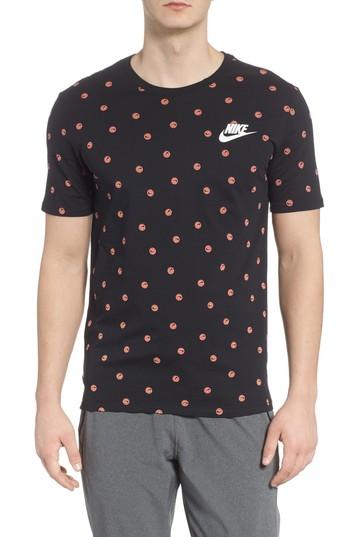 Men's Nike Sportswear Smiley Print T-shirt - Black