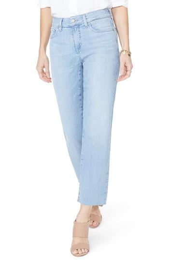 Women's Nydj Jenna Straight Leg Raw Hem Ankle Jeans