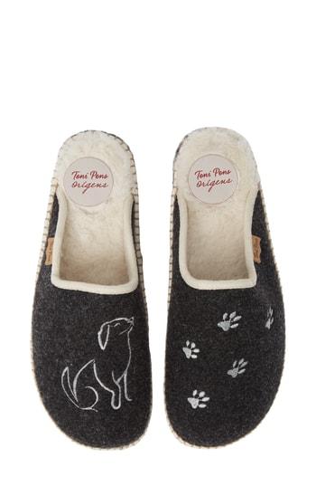 Women's Toni Pons Mysen Faux Fur Lined Espadrille Slipper -8.5us / 39eu - Black