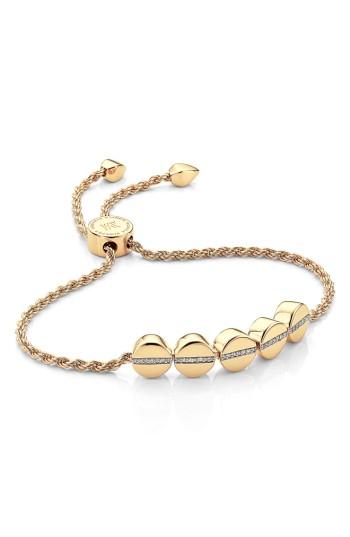 Women's Monica Vinader Diamond Beaded Friendship Bracelet