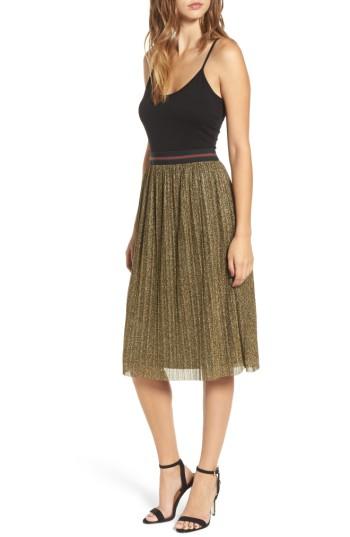 Women's June & Hudson Metallic Tank Dress - Black