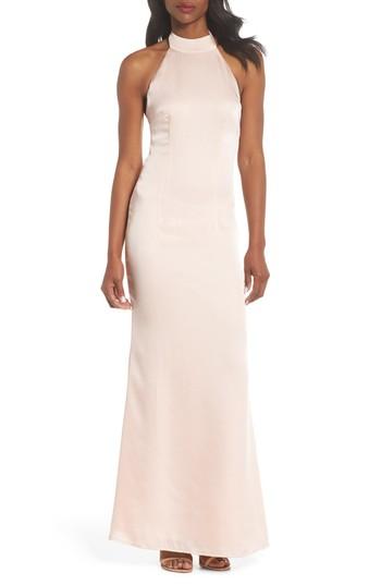 Women's Jarlo Tenny Halter Column Gown - Pink