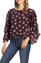 Women's Caslon Checkered Button Down Shirt, Size - White